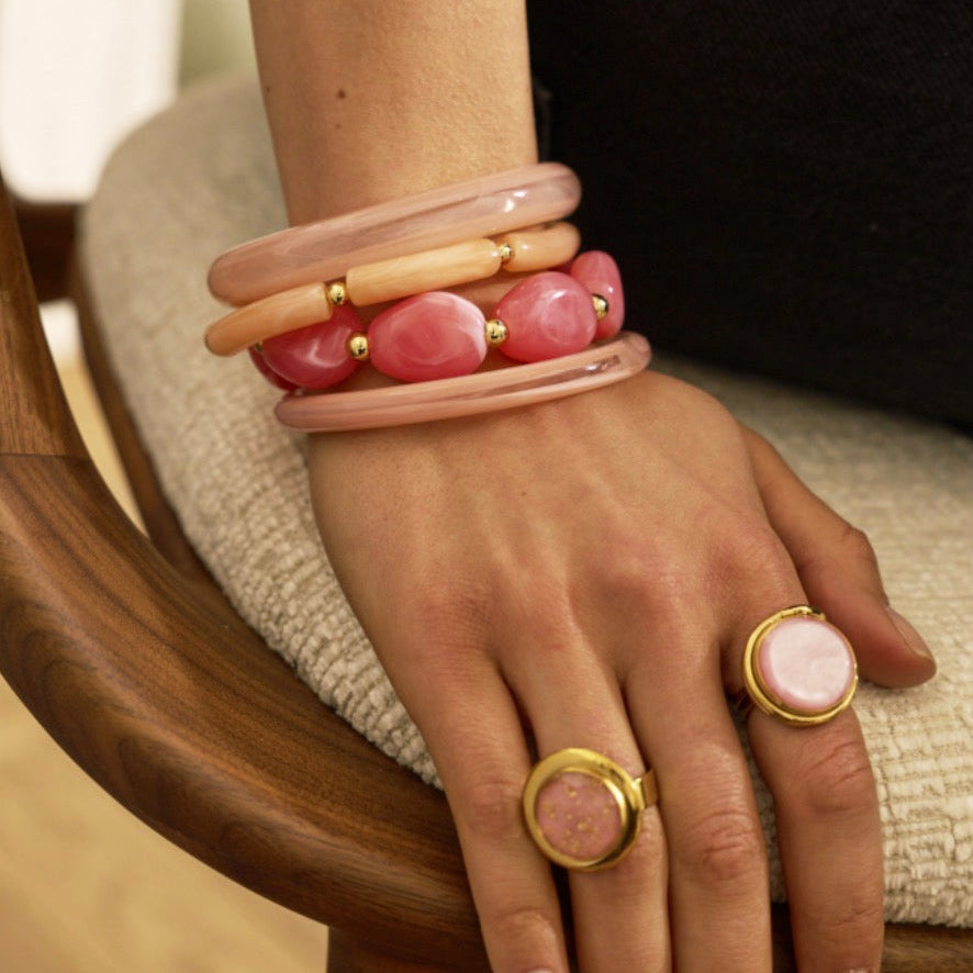 Lot de bracelets Rose Élégance