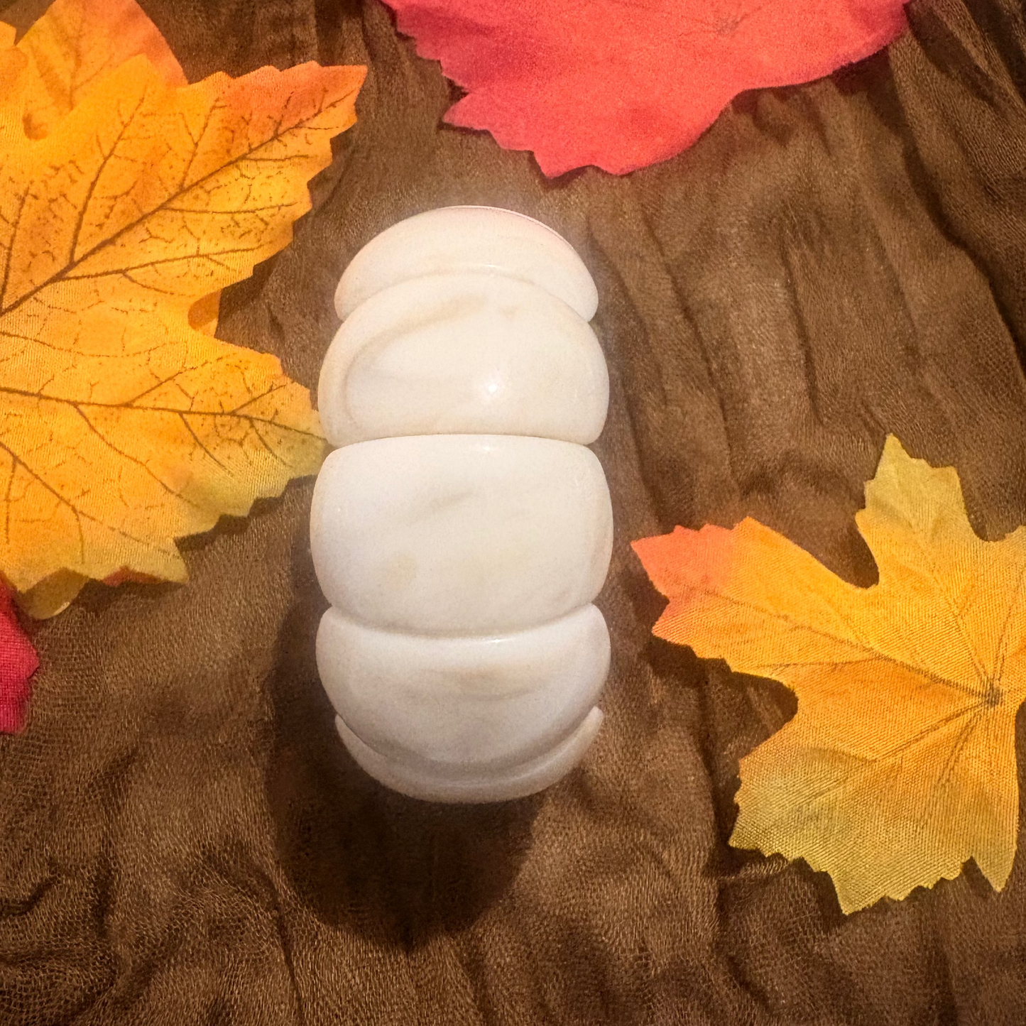 Jonc Alba – Bracelet large effet marbré