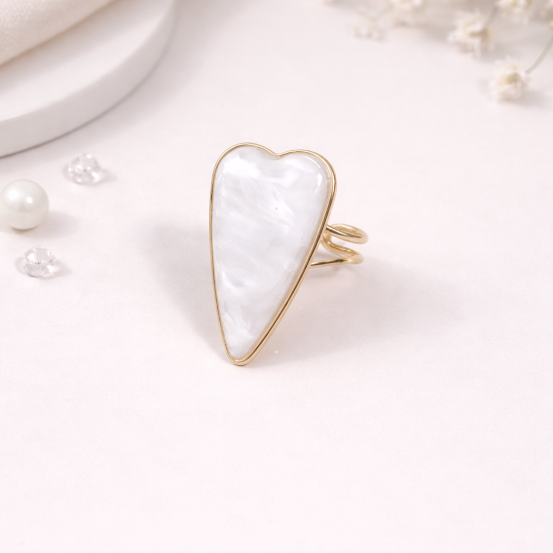Bague Cœur Élégance Minérale