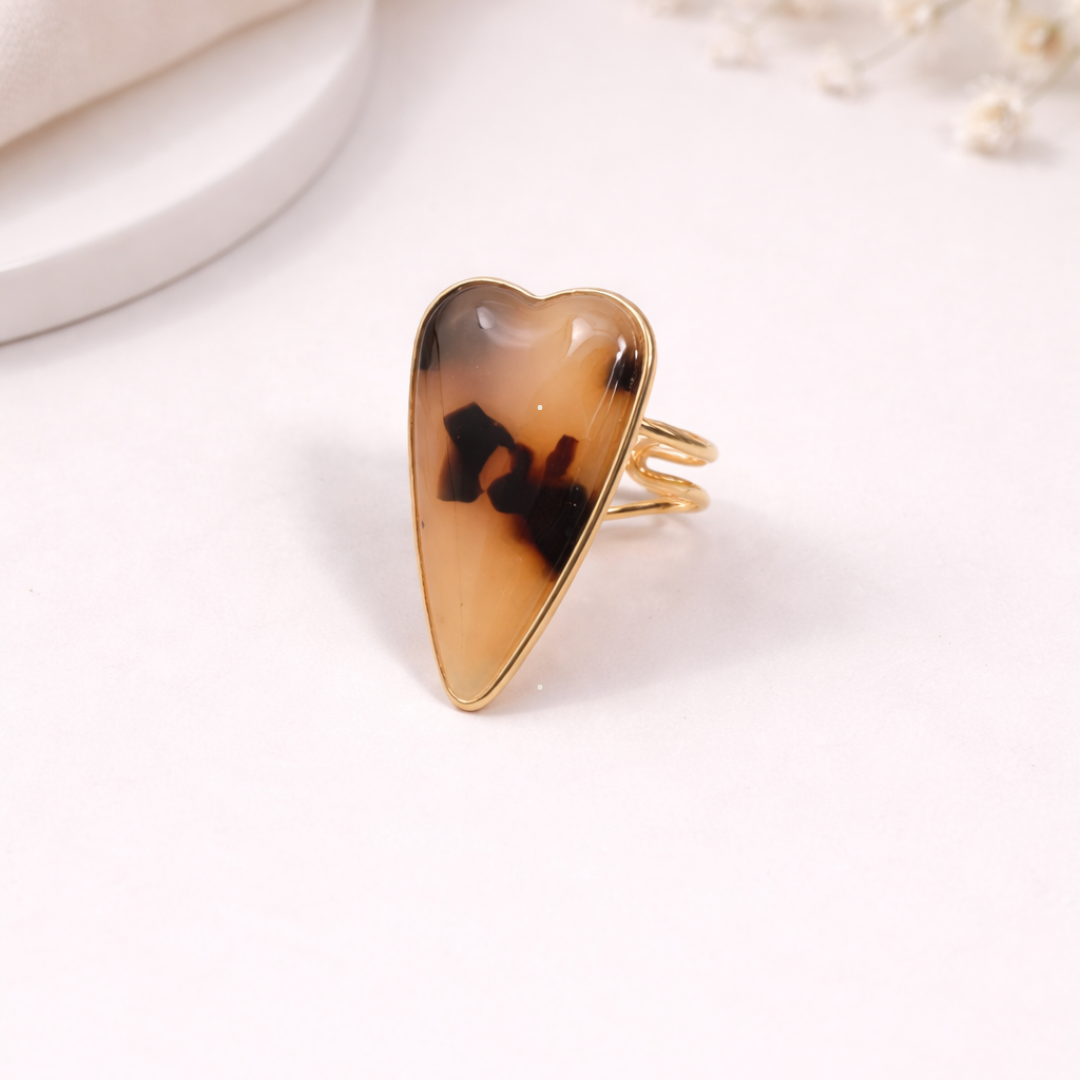 Bague Cœur Élégance Minérale