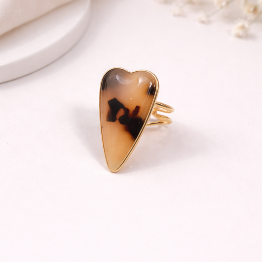 Bague Cœur Élégance Minérale