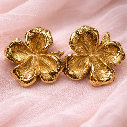 Boucles d’oreilles Fleur Dorée