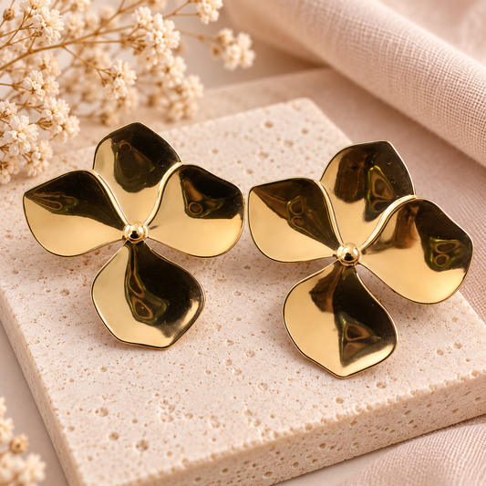 Boucles d’oreilles Fleur 4 pétales