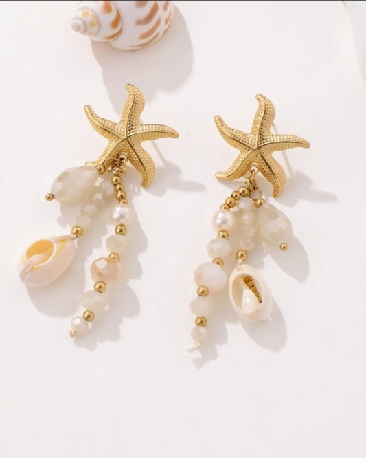Boucles d'oreilles Étoile nacrée
